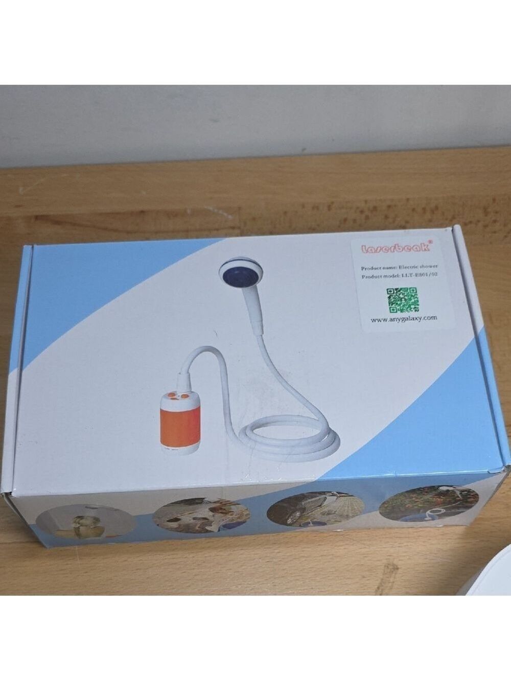 Water Dispenser Pump in Blue and White Electric Shower